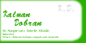 kalman dobran business card